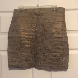 Gold toned Mini Skirt (Never Worn)